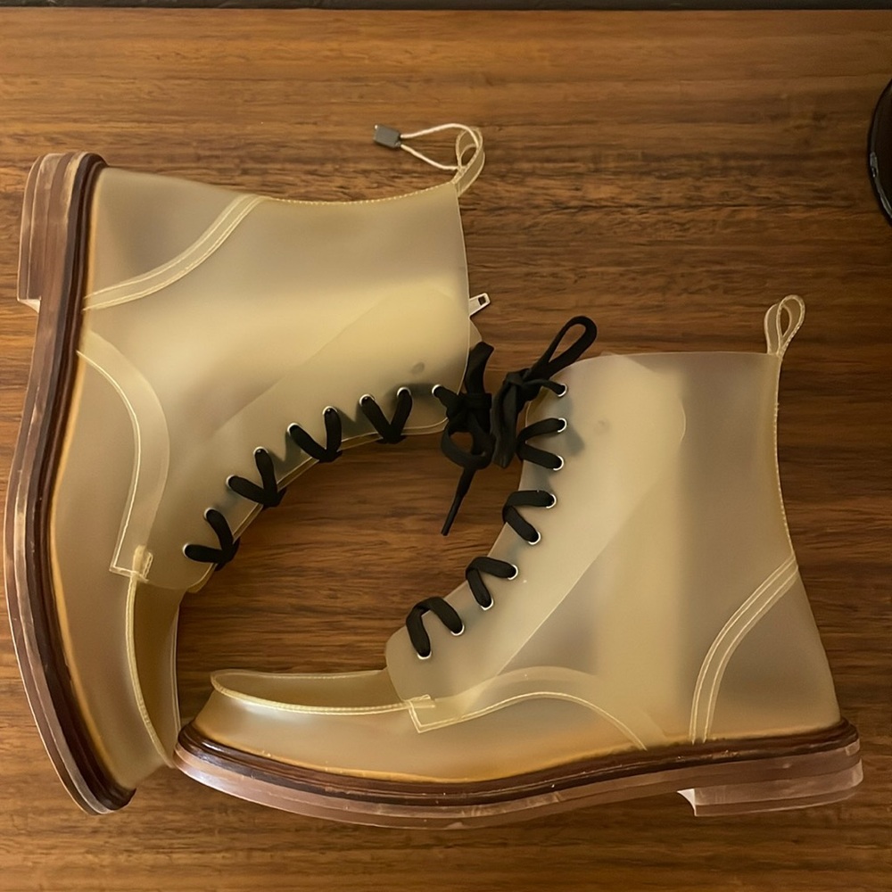 Maison Martin Margiela MM6 Clear Combat Boots Size 37